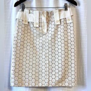 Chloé Eyelet Pencil Skirt